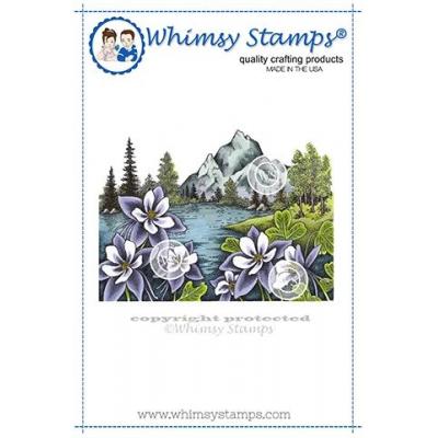 Whimsy Stamps Rubber Cling Stamp - Mountain Columbine